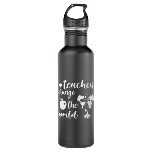 Teacher Gift Teachers Change The World Waterfles (Voorkant)