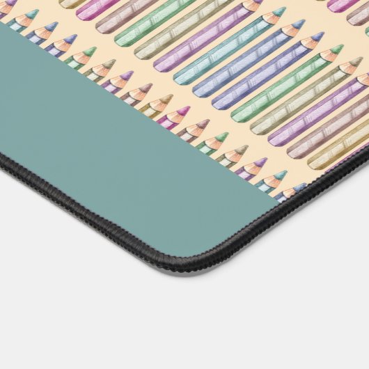 Teacher Gift Waterverf Patroon Gepersonaliseerd Bureaumat (Hoek)