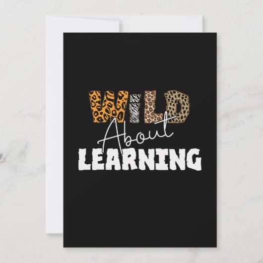 Teacher Gift Wild About Learning Kaart (Voorkant)