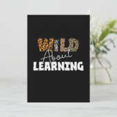 Teacher Gift Wild About Learning Kaart (Staand voorkant)