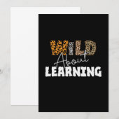 Teacher Gift Wild About Learning Kaart (Voorkant / Achterkant)