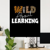 Teacher Gift Wild About Learning Poster (Thuiskantoor)