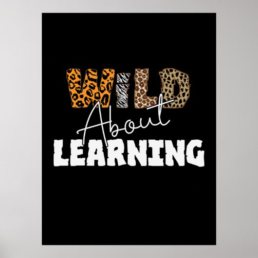 Teacher Gift Wild About Learning Poster (Voorkant)