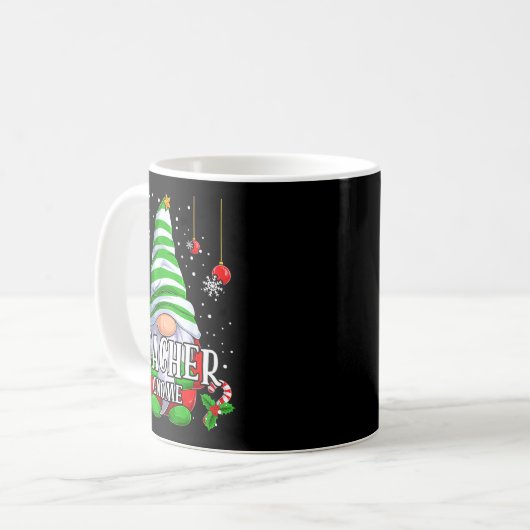 Teacher Gnome Christmas Pajamas Matching Family Gr Koffiemok (Voorkant links)