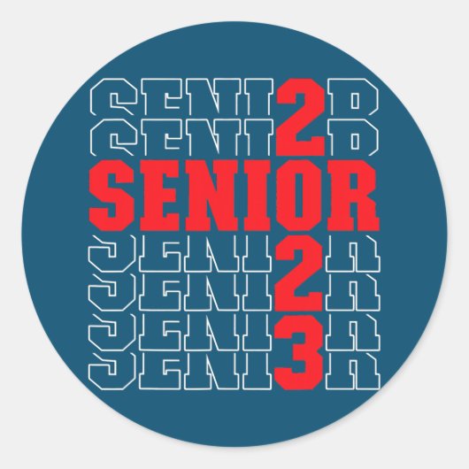 Teacher Graduation CLASS OF 2023 Ronde Sticker (Voorkant)