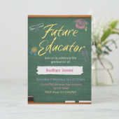Teacher Graduation Invitation (Debout devant)