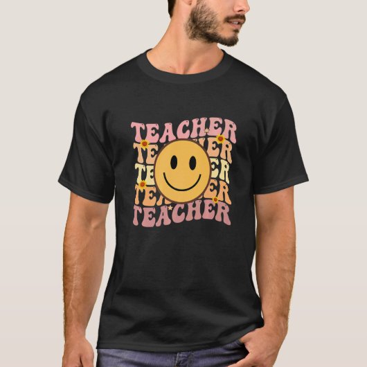 Teacher Groovy Retro Hippie  3 T-shirt (Voorkant)