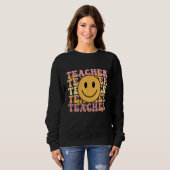 Teacher Groovy Retro Hippie 4 Trui (Voorkant volledig)