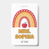 Teacher ID Badge Holder – Rainbow Design (Arrière)