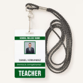 Teacher ID Card  Badge (Voorkant met draagriem)
