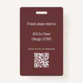 Teacher ID Kaart Badge (Achterkant)