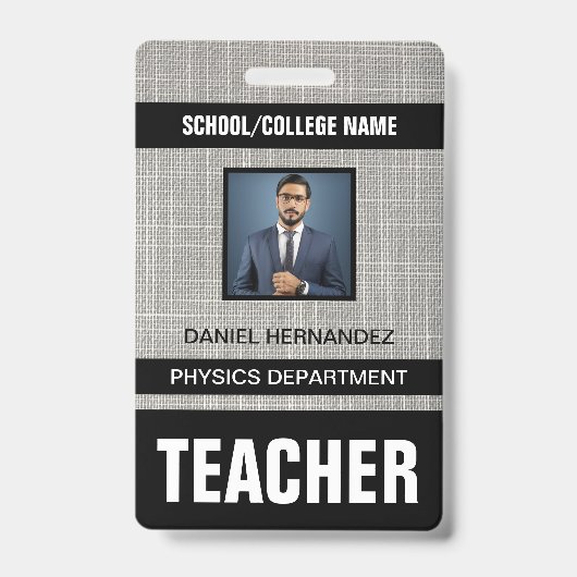Teacher ID Kaart Badge (Voorzijde)