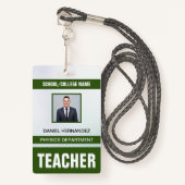 Teacher ID Kaart Badge (Voorkant met draagriem)
