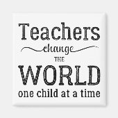 Teacher inspirerend typografie script quote magneet (Voorkant)