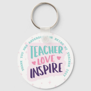 TEACHER LIEFT OP INSPIRE Persoonlijke cadeaus van  Sleutelhanger