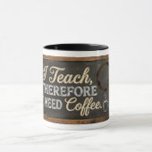 Teacher Life Chalkboard Coffee Mok (Midden)