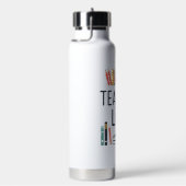 Teacher Life Modern Typography Design Waterfles (Rechts)