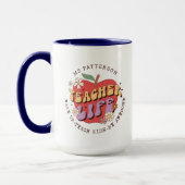 Teacher Life Wake Teach School gepersonaliseerde n Mok (Links)