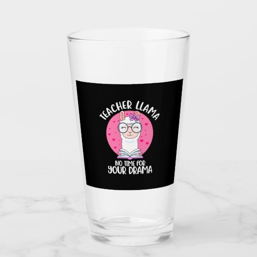 Teacher Llama Glas (Voorkant)