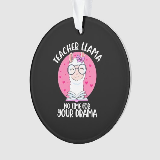 Teacher Llama Ornament (voorkant)