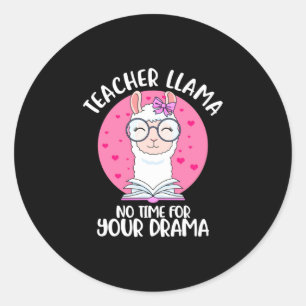 Teacher Llama Ronde Sticker