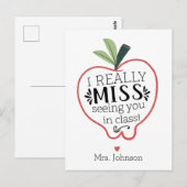 Teacher Miss Vous voir en classe Carte postale (Devant / Derrière)