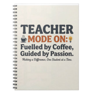 Teacher Mode On style quotes Notitieboek