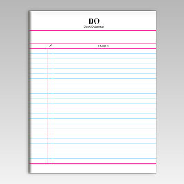Teacher Monogram Daily To Do List Notepad Notitieblok