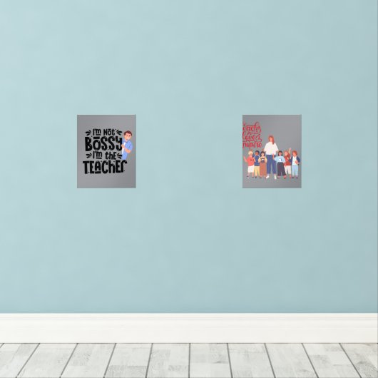 Teacher Motivational Quote poster Wall art (Parquet)