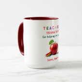 Teacher Mug Gift – Thank You Message (Devant gauche)