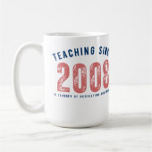 Teacher mug | Teaching since 2008 (Gauche)
