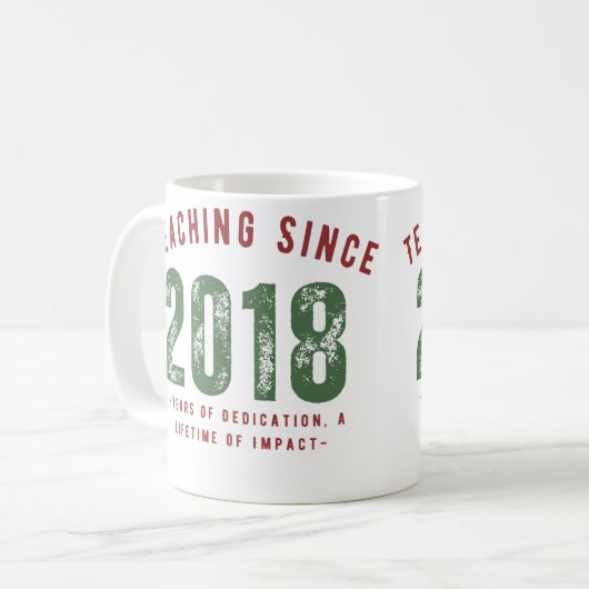 Teacher Mug | Teaching Since 2018 (Devant gauche)