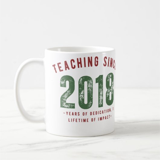 Teacher Mug | Teaching Since 2018 (Gauche)