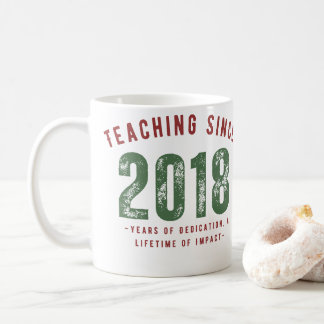 Teacher Mug | Teaching Since 2018 Koffiemok