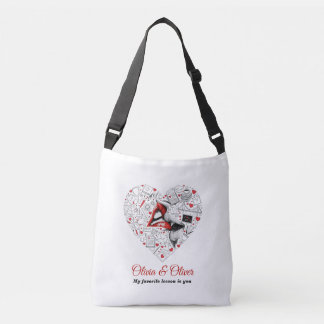 Teacher My Favorite Lesson Valentine Crossbody Tas