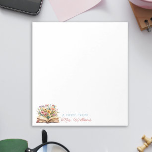 Teacher notitieblok Gepersonaliseerde waterverf Bo