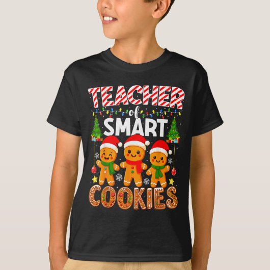 Teacher Of Smart Cookies Funny Gingerbread Teacher T-shirt (Voorkant)