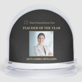 Teacher of the Year Photo Logo Gold Business  Sneeuwbol (Voorkant)