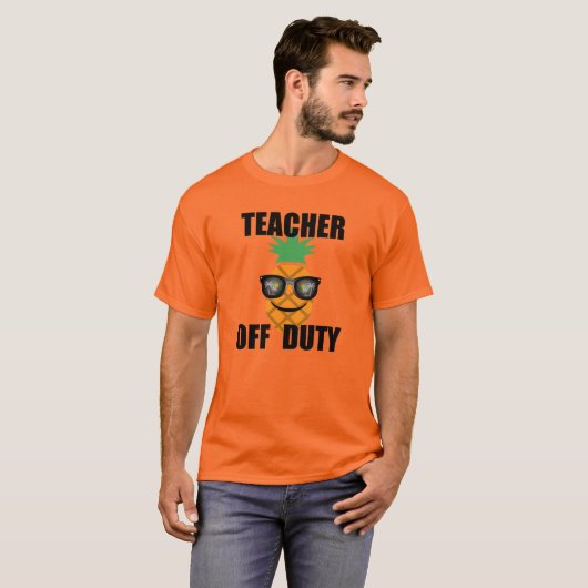 Teacher off Duty Design - T-shirt de base pour hom (Devant entier)