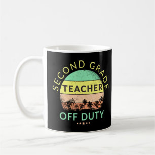 Teacher Off Duty School Beach Vacation Summer Suns Koffiemok