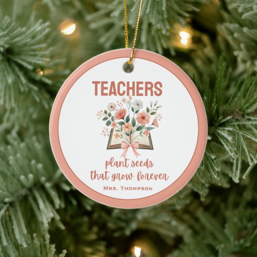Teacher Ornament Wildflowers Gepersonaliseerde vak (Boom)