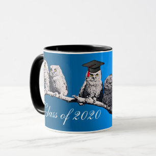 TEACHER OWL, KLEINE OWLS GRADUATION ARTITY Blue Mok