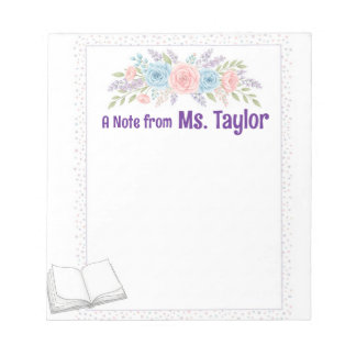 Teacher Pastel Floral Notitieblok