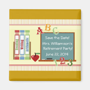 Teacher Pensioen Partij Save the Date Magnet Magneet