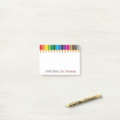 Teacher Personalized Color Pencil Post It Notes (Op bureau)
