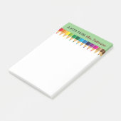 Teacher Personalized Color Pencil Post It Notes (Schuin)