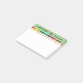Teacher Personalized Color Pencil Post It Notes (Schuin)