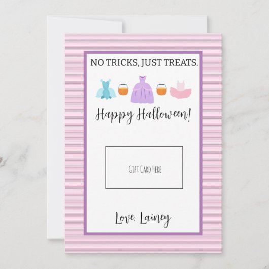 Teacher Pink Halloween Gift Kaart Houder (Voorkant)