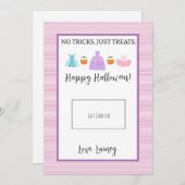 Teacher Pink Halloween Gift Kaart Houder (Voorkant / Achterkant)