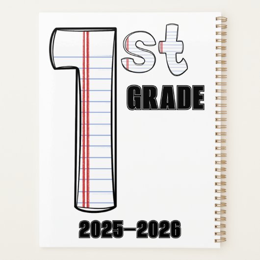 Teacher Planner – Notebook Paper Initial (Achterkant)